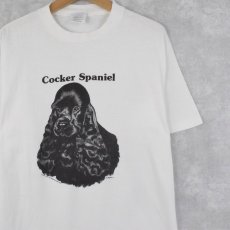 画像1: "Cocker Spaniel" 犬プリントTシャツ M (1)