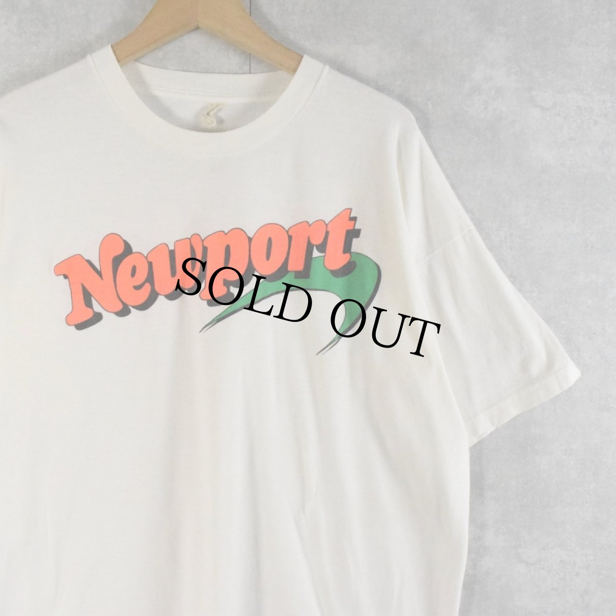 画像1: 80〜90's Newport ロゴプリントTシャツ XL (1)