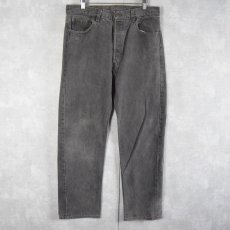 画像1: 90's Levi's 501 USA製 ブラックデニムパンツ W36 (1)