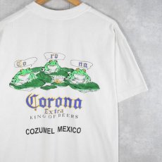 画像1: 90's Corona Extra "KING OF BEERs" ビールメーカー パロディTシャツ XL (1)