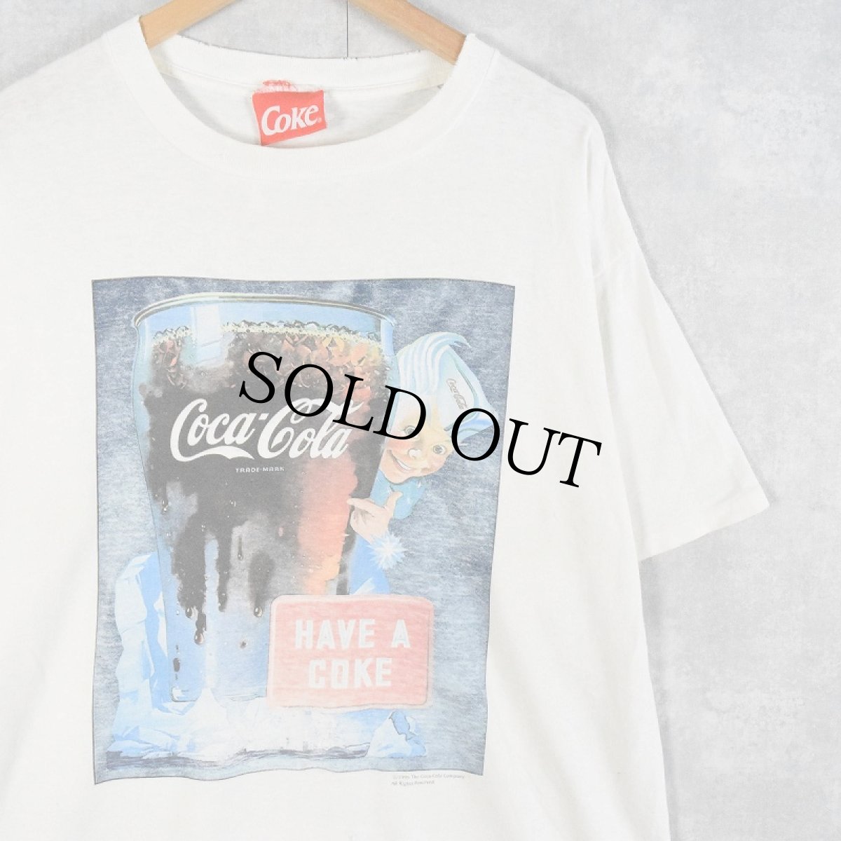 画像1: 90's Coca-Cola USA製 "HAVE A COKE" 飲料メーカープリントTシャツ XL (1)