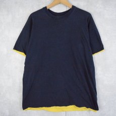 画像1: 無地リバーシブルTシャツ NAVY (1)