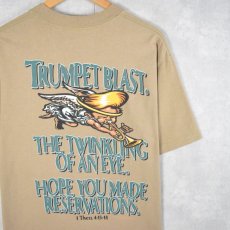 画像1: 90's USA製 "TRUMPET BLAST" ジーザスプリントTシャツ L (1)