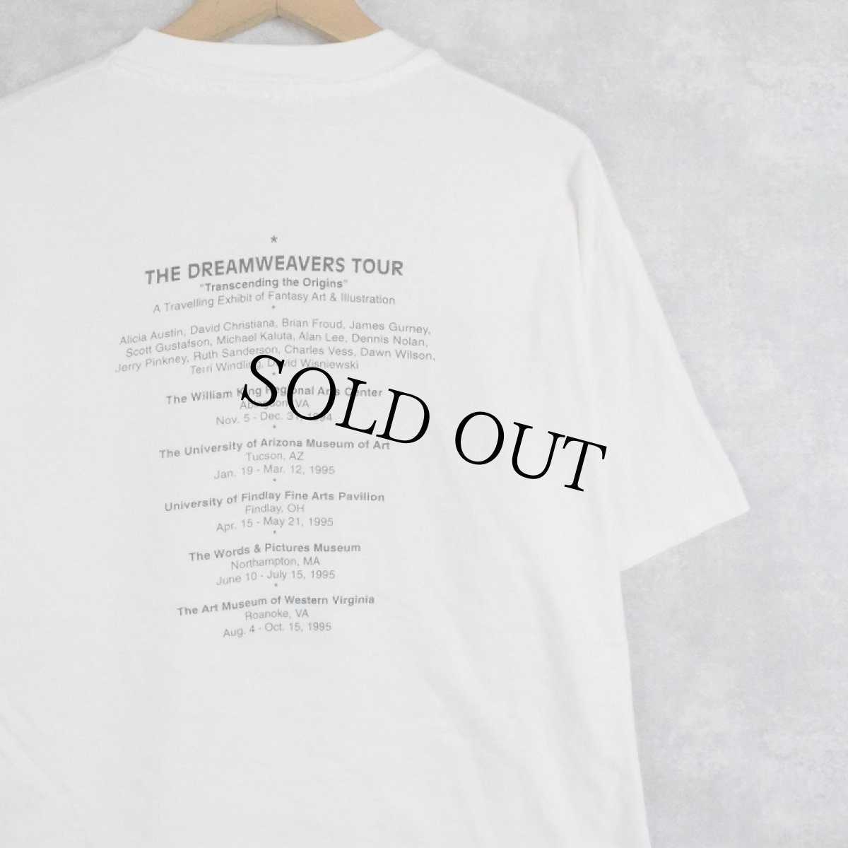 画像2: 90's USA製 "THE DREAMWEAVERS TOUR" アート 展覧会ツアーTシャツ L (2)