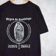 画像2: Virgen de Guadalupe "聖母マリア" 大判プリントTシャツ BLACK (2)
