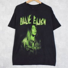 画像1: Billie Eilish ミュージシャンフォトプリントTシャツ BLACK L (1)