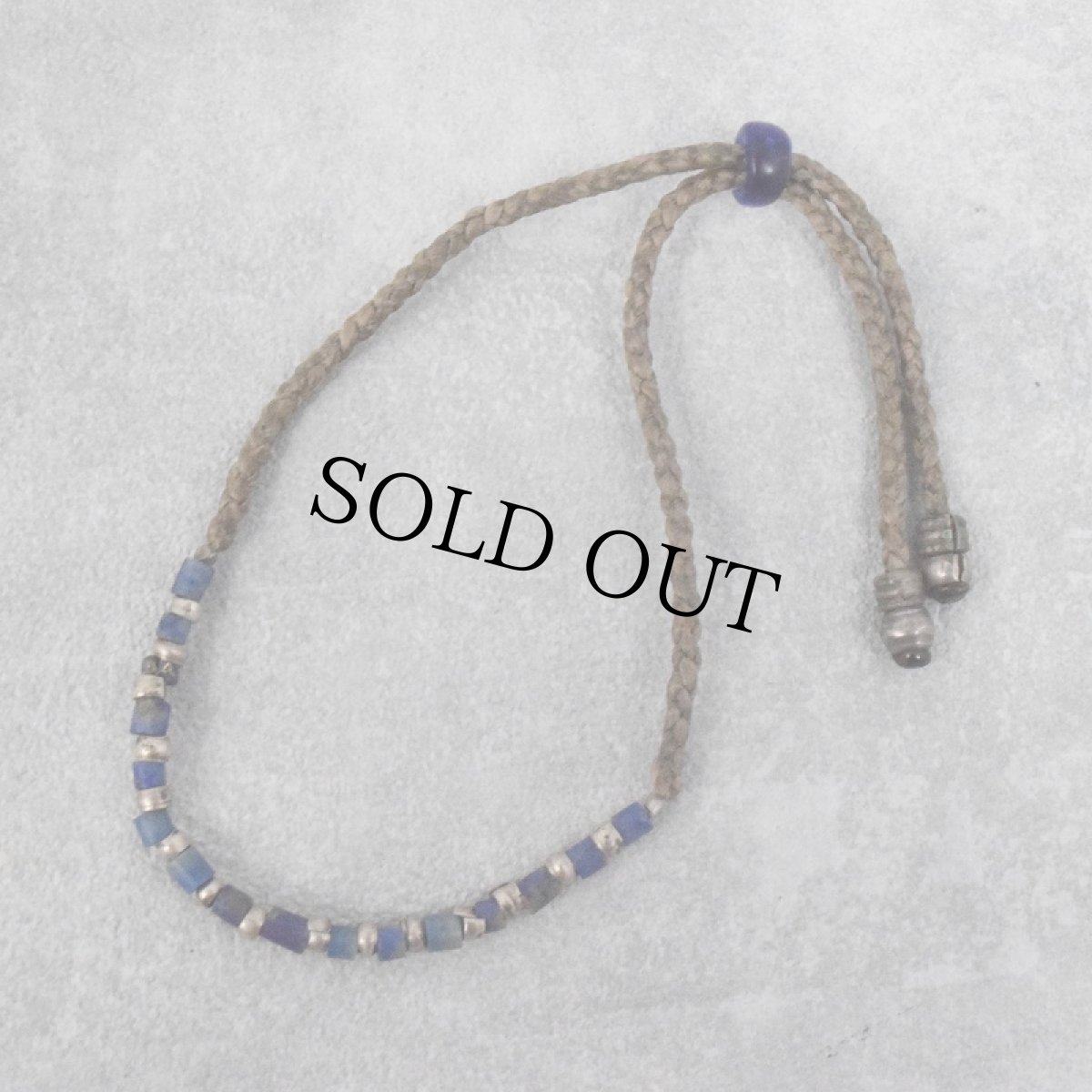 画像1: RORAN "Lapis × Old Silver × Grass Beads" ブレスレット (1)