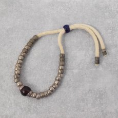 画像1: RORAN "Grass Beads × Old Silver × Indigo Rope" ブレスレット (1)