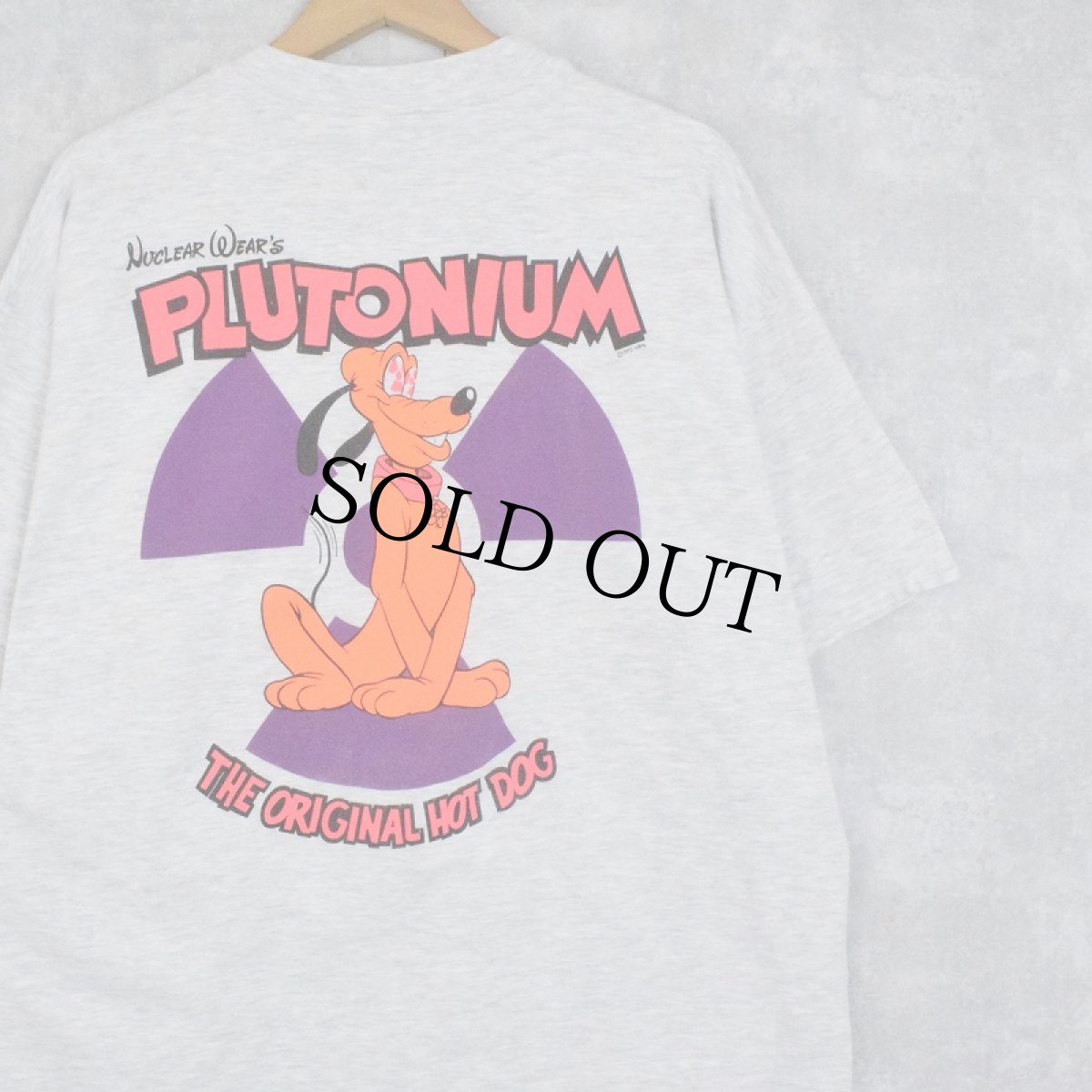 画像1: 90's NUCLEAR WEAR USA製 "PLUTONIUM" パロディプリントTシャツ XL (1)
