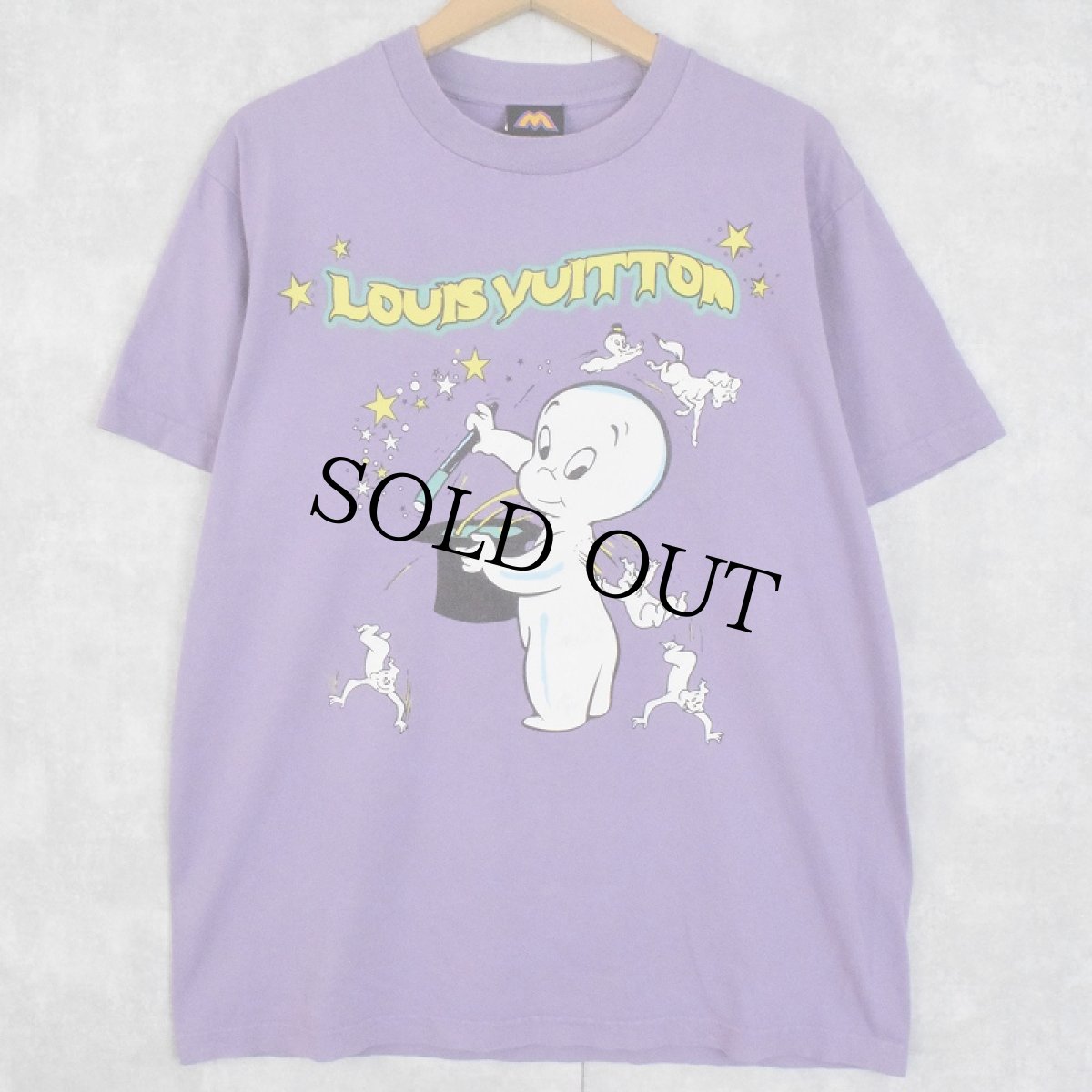 画像1: Casper the Friendly Ghost USA製 "LOUIS VUITTON" キャラクタープリントTシャツ (1)