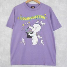 画像1: Casper the Friendly Ghost USA製 "LOUIS VUITTON" キャラクタープリントTシャツ (1)