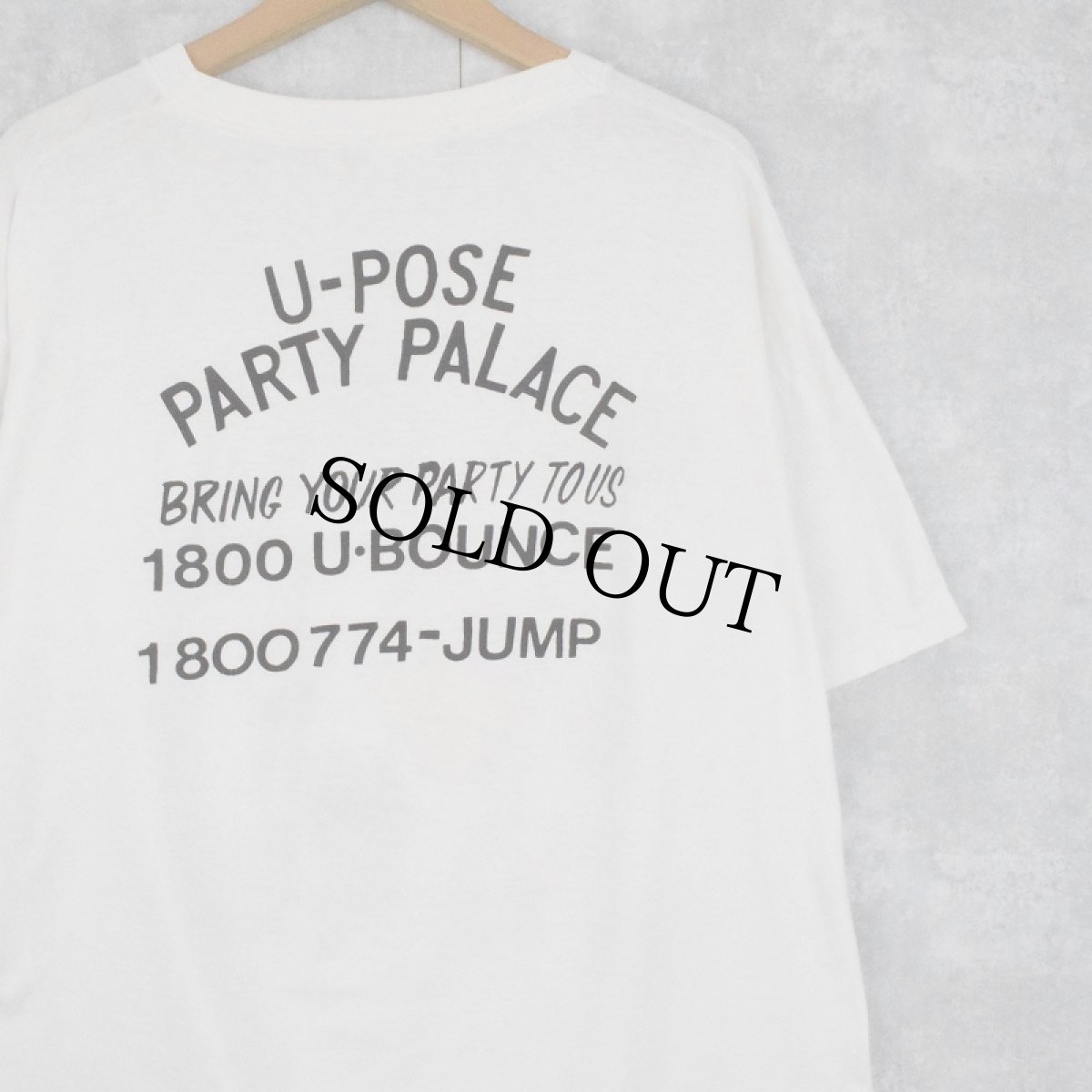 画像2: ブート 90's "U-POSE PARTY PALACE" キャラクタープリントTシャツ XL (2)