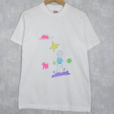 画像1: 星の王子様 ぬり絵イラストTシャツ M (1)