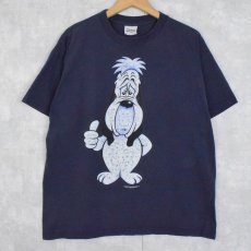 画像1: 90's STANLEY DESANTIS USA製 "Droopy Dog" キャラクタープリントTシャツ NAVY L (1)