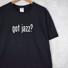画像1: 2000's KCCK-FM jazz 88.3 "got jazz" パロディプリント ラジオ局Tシャツ L (1)