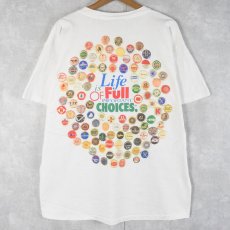画像1: 90's USA製 "Life is Full of Important Choices" ビールメーカー イラストプリントTシャツ XL (1)