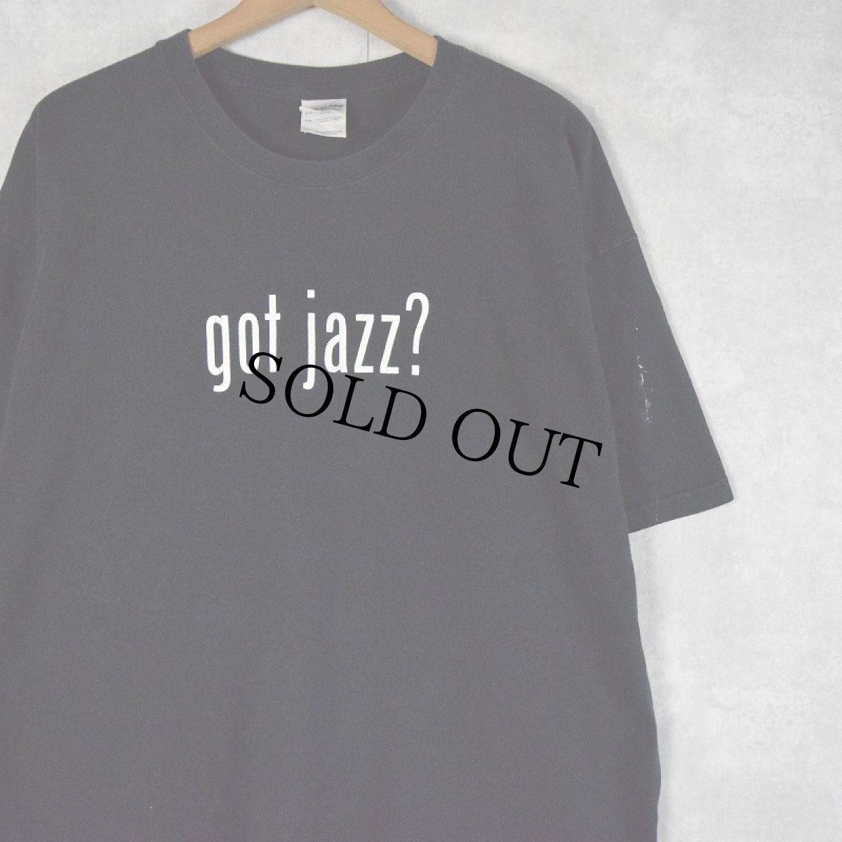 画像1: 2000's KCCK-FM jazz 88.3 "got jazz" パロディプリント ラジオ局Tシャツ XL (1)