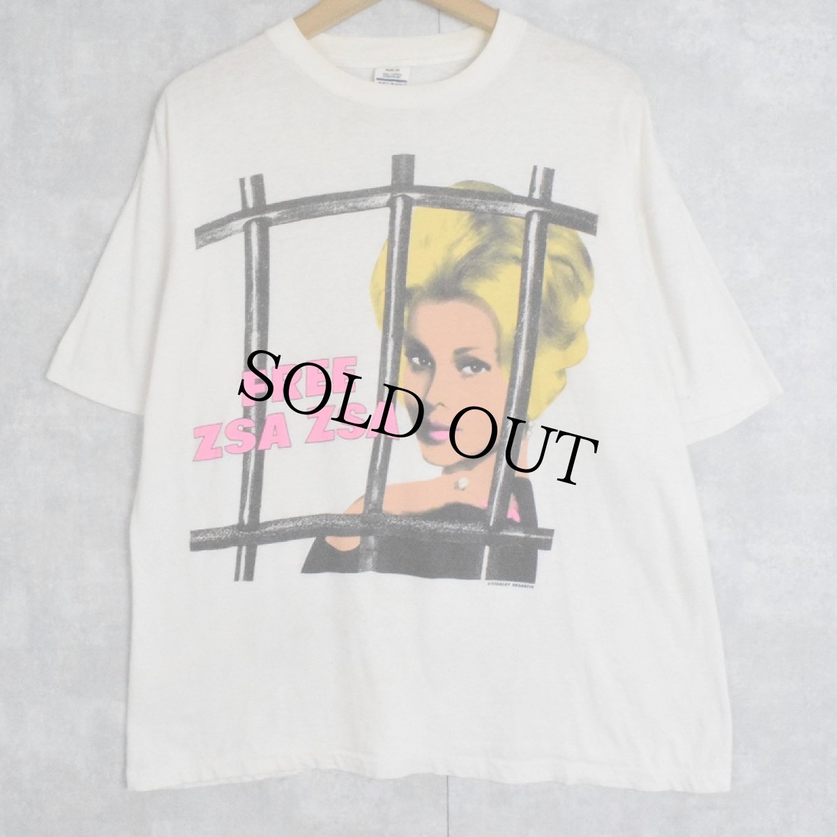 画像1: 80's Zsa Zsa Gabor USA製 女優プリントTシャツ XL (1)