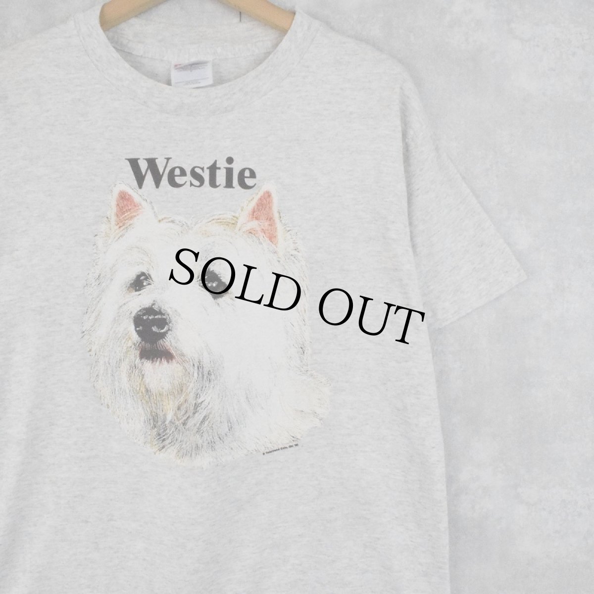 画像1: 90's USA製 "Westie" 犬プリントTシャツ M (1)