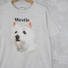 画像1: 90's USA製 "Westie" 犬プリントTシャツ M (1)