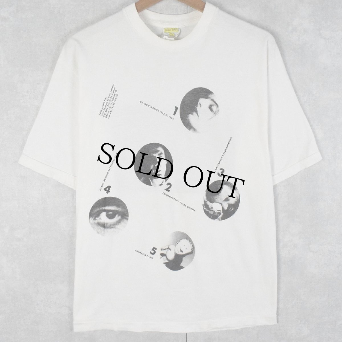 画像1: 90's "SWISS FILM EVENTS" 映画イベントプリントTシャツ M (1)