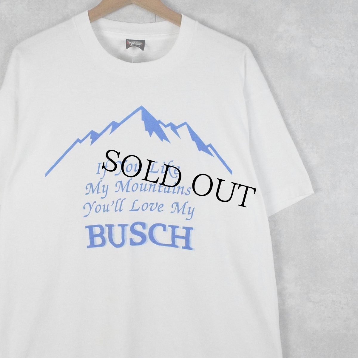 画像1: 90's USA製 "BUSCH" ビールメーカープリントTシャツ XL (1)
