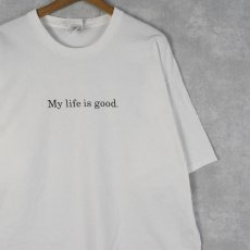画像1: 2000's "My Life is good." プリントTシャツ XL (1)