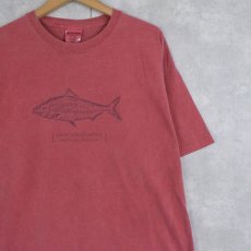 画像1: alosa sapidissima 魚プリントTシャツ L (1)