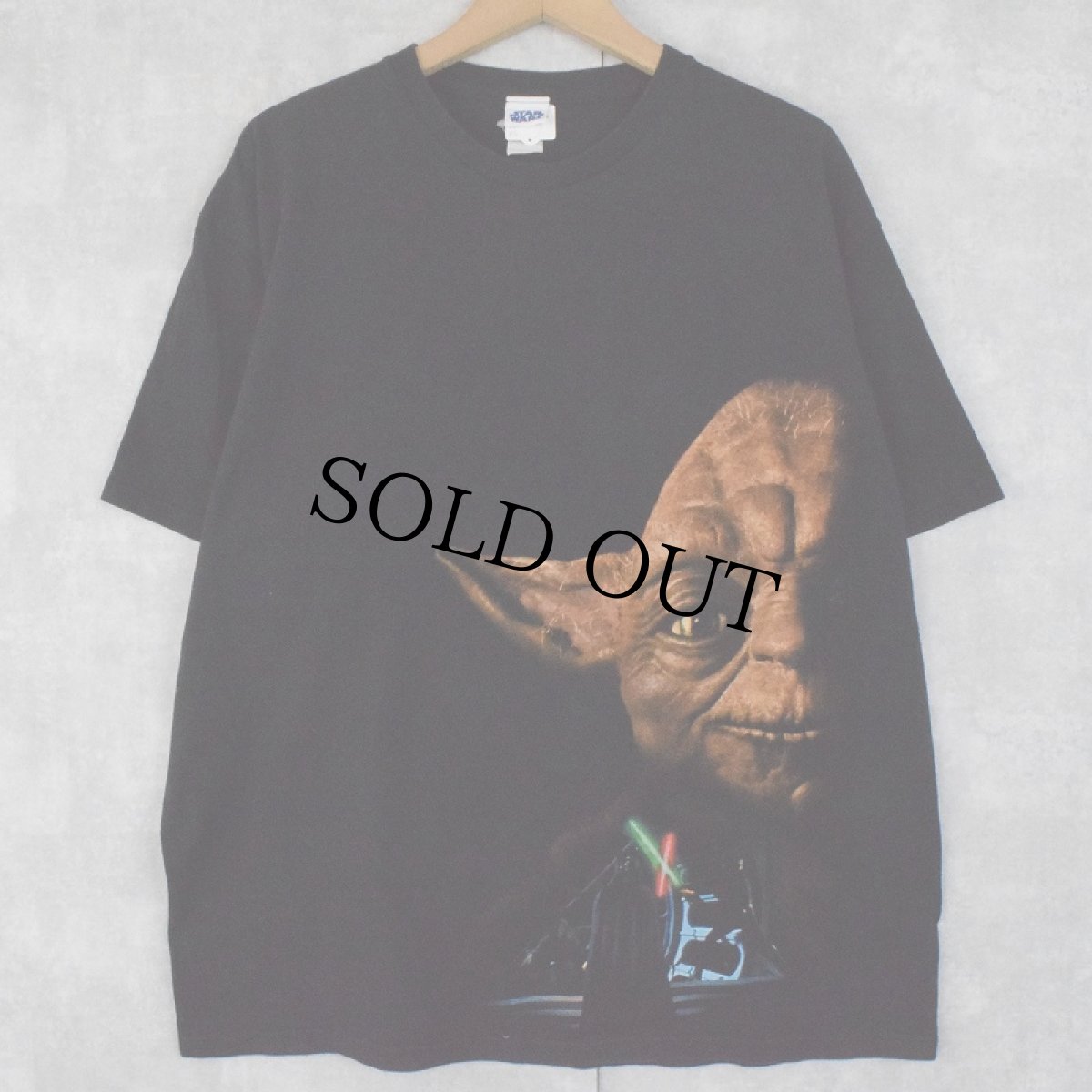 画像1: STAR WARS RETURN OF THE JEDI "Yoda" 映画プリントTシャツ XL (1)