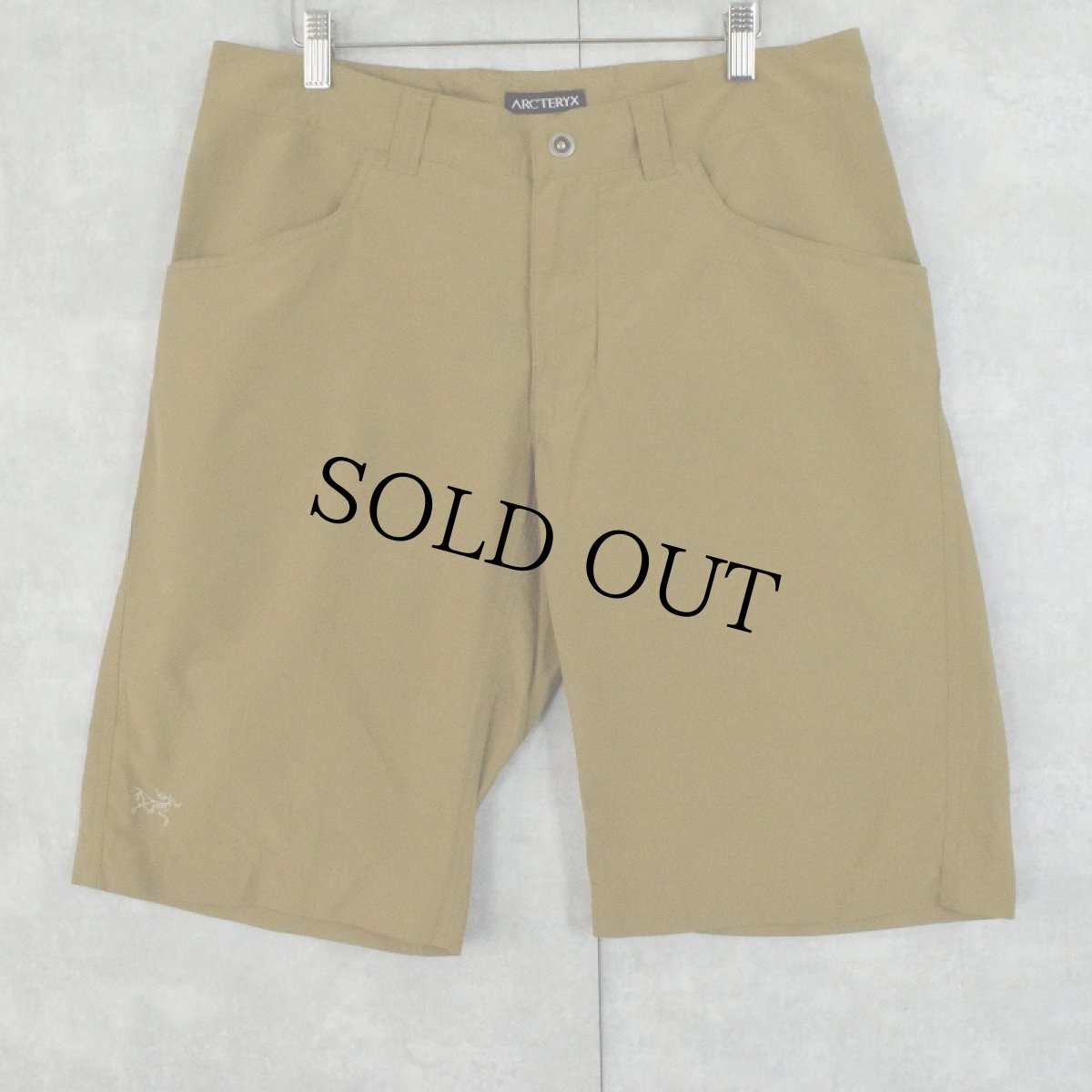 画像2: ARC'TERYX ロゴ刺繍 コットン×ナイロン ショーツ W35 (2)