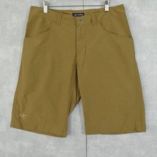 画像2: ARC'TERYX ロゴ刺繍 コットン×ナイロン ショーツ W35 (2)
