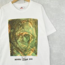 画像1: 90's USA製 "DESERT STORM 1991" イラストプリントTシャツ XL (1)