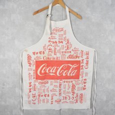 画像1: 80's Coca-Cola ロゴプリント エプロン (1)