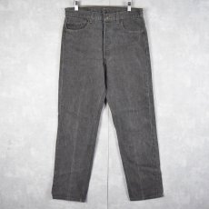 画像1: 90's Levi's 501 USA製 ブラックデニムパンツ W33 (1)