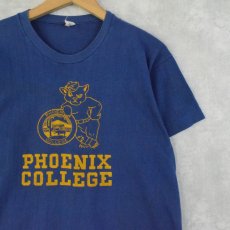 画像1: 60's Champion ランタグ USA製 "PHOENIX COLLEGE" プリントTシャツ M (1)