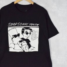 画像1: SIMPSONIC YOUTH キャラクター パロディプリントTシャツ L (1)