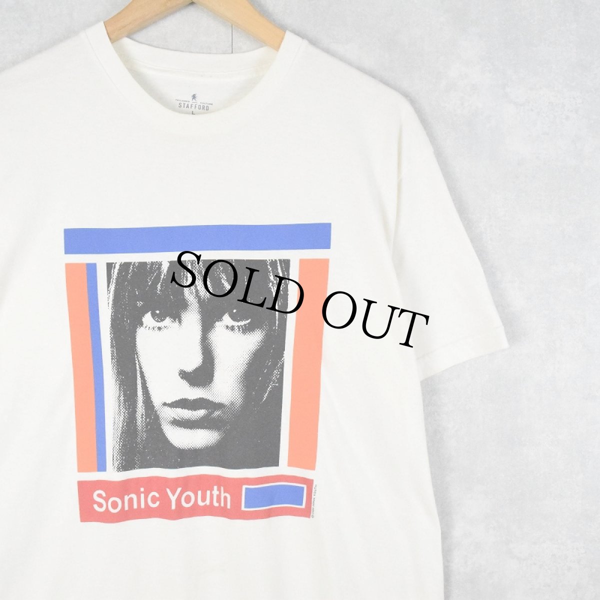 画像1: 2000's SONIC YOUTH × Jane Birkin オルタナティヴ・ロックバンドTシャツ L (1)