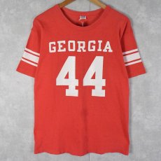 画像1: 70〜80's Champion バータグ USA製 "GEORGIA 44" フットボールTシャツ L (1)
