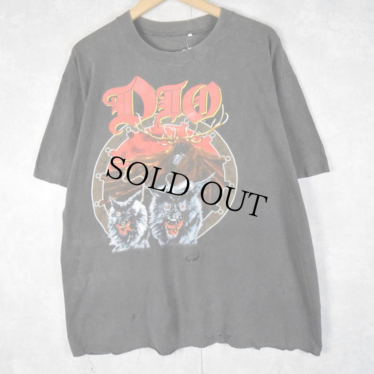 画像1: 90's DIO "LOCK UP THE WOLVES WORLD TOUR 1990" ヘヴィメタルバンドTシャツ XL (1)