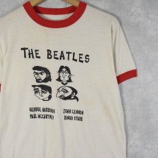 画像1: 80's THE BEATLES ロックバンドイラストTシャツ (1)