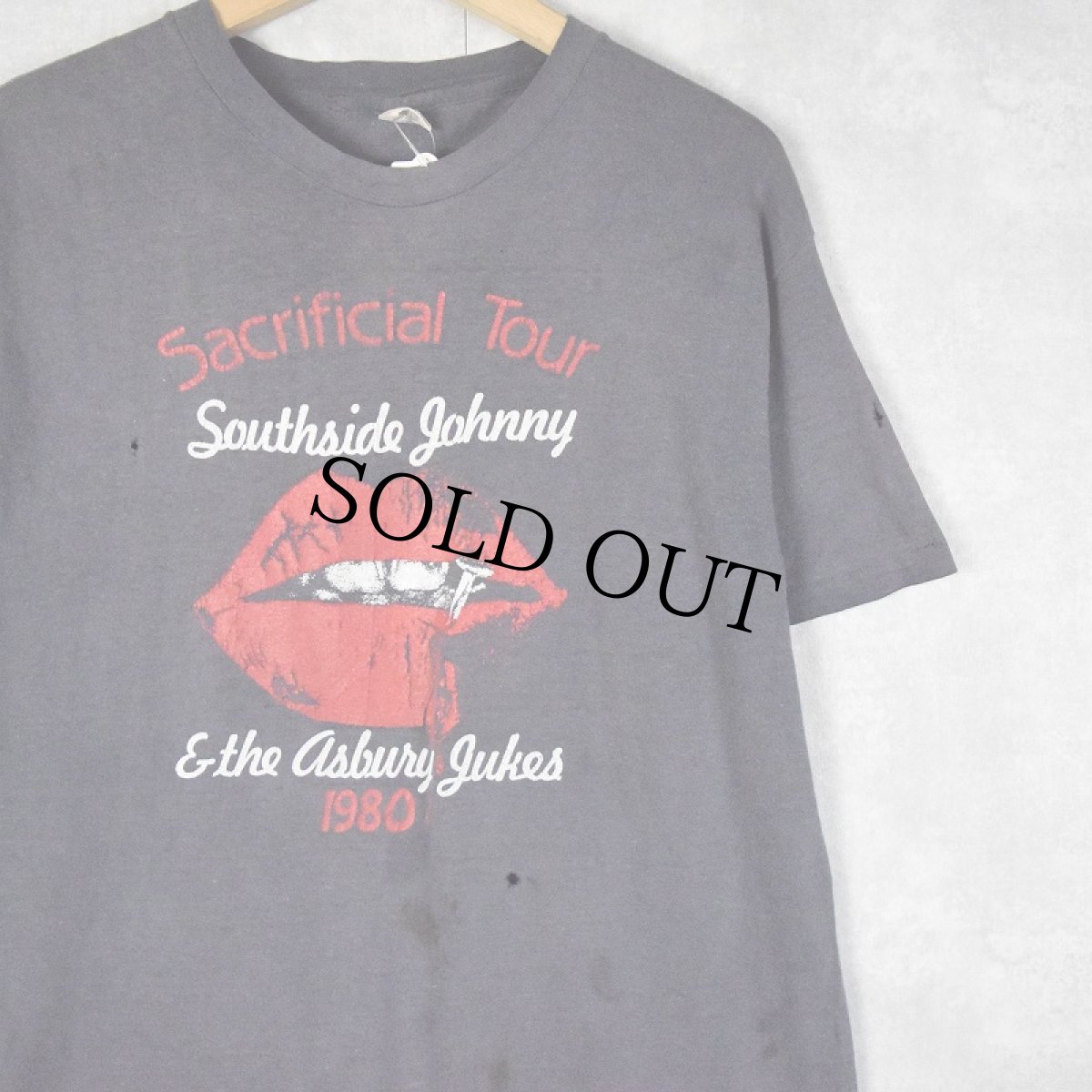 画像1: 80's Southside Johnny & The Asbury Jukes "Sacrificial Tour" ロックバンドTシャツ L (1)