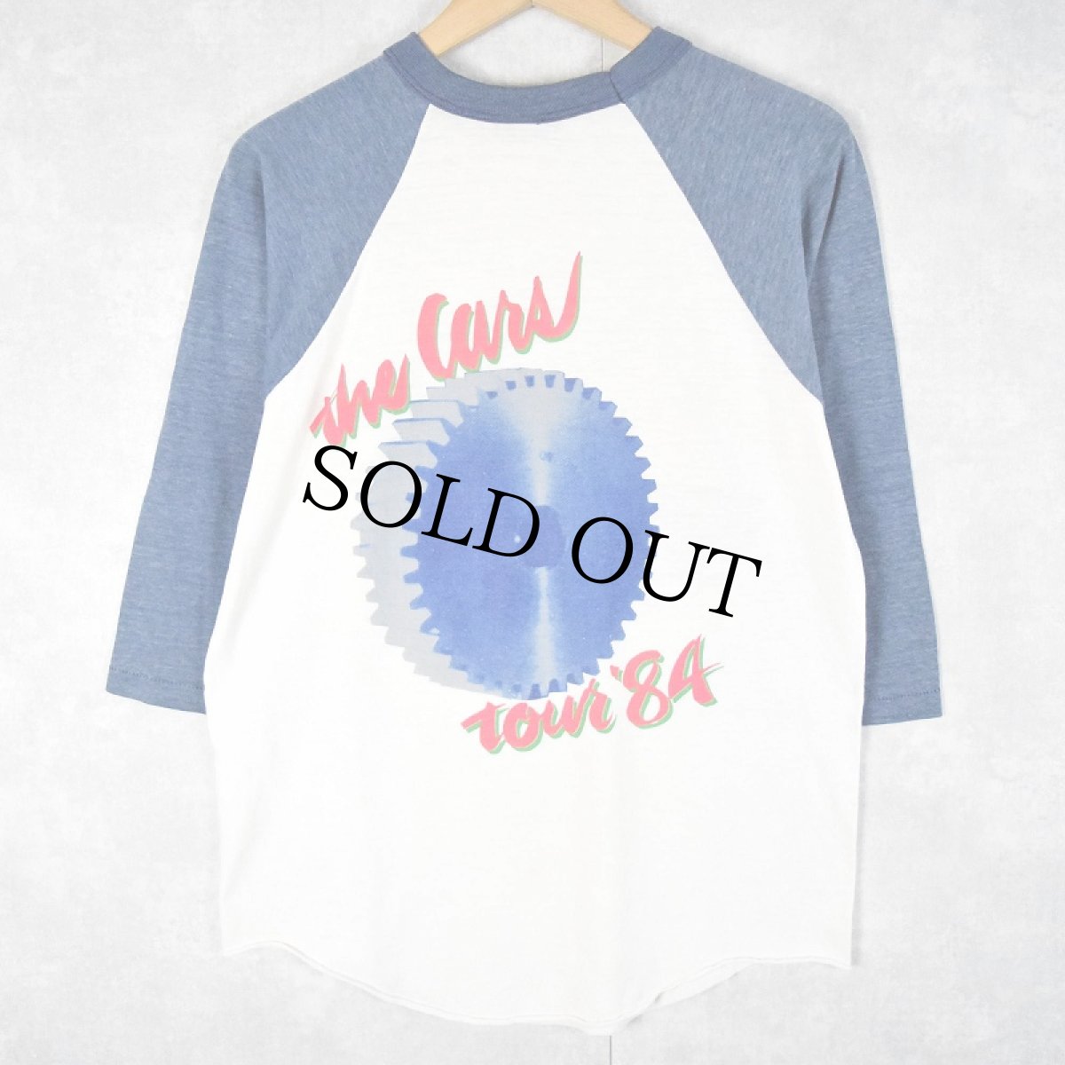 画像2: 80's The Cars "Heartbeat City Tour '84" ロックバンドラグランTシャツ (2)