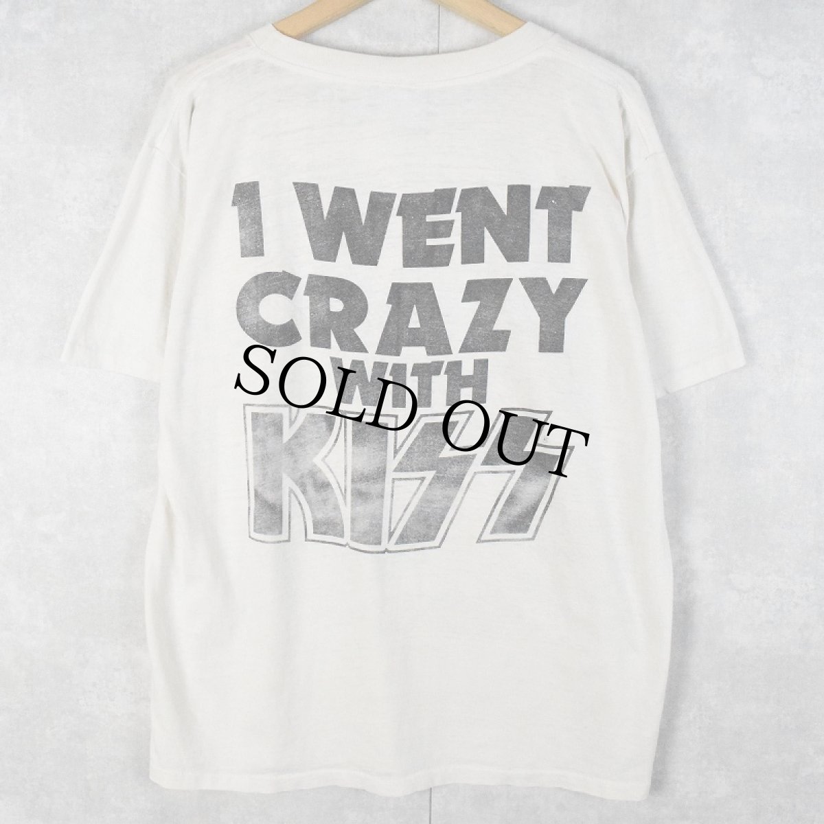 画像2: 80's KISS USA製 "1 WENT CRAZY WITH KISS" ロックバンドTシャツ XL (2)