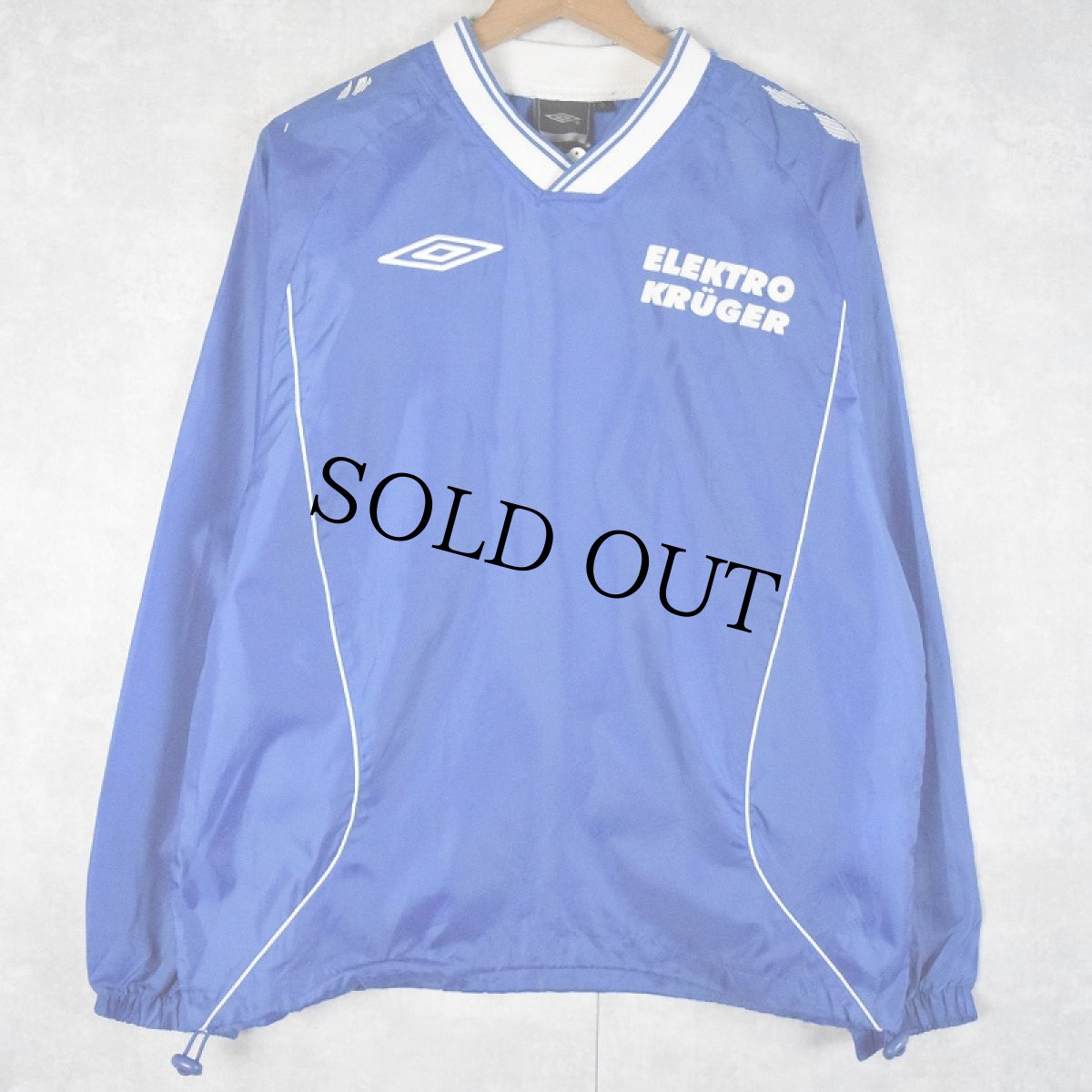 画像2: UMBRO "Pizzeria" フロッキープリント ポリエステルプルオーバー S (2)