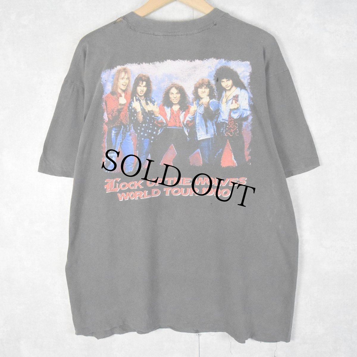 画像2: 90's DIO "LOCK UP THE WOLVES WORLD TOUR 1990" ヘヴィメタルバンドTシャツ XL (2)