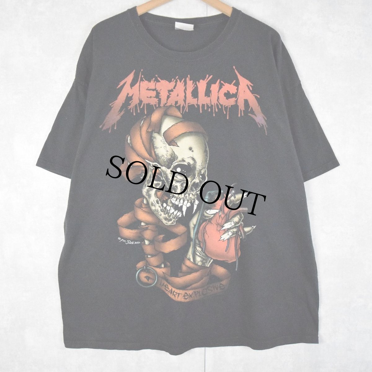 画像1: 2000's METALLICA PUSHEAD "HEART EXPLOSNE" ロックバンドTシャツ 2XL (1)