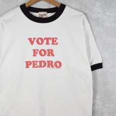 画像1: 2000's Napoleon Dynamite  "VOTE FOR PEDRO" 映画プリントリンガーTシャツ M (1)