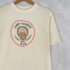 画像1: 60〜70's "CAMP PIONEER" インディアンヘッド プリントTシャツ (1)