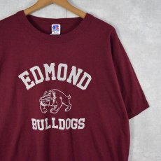 画像1: 90's USA製 "EDMOND BULLDOGS" ブルドッグプリントTシャツ XL (1)