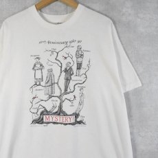 画像1: 90's Edward Gorey USA製 "MYSTERY!" イラストプリントTシャツ XL (1)
